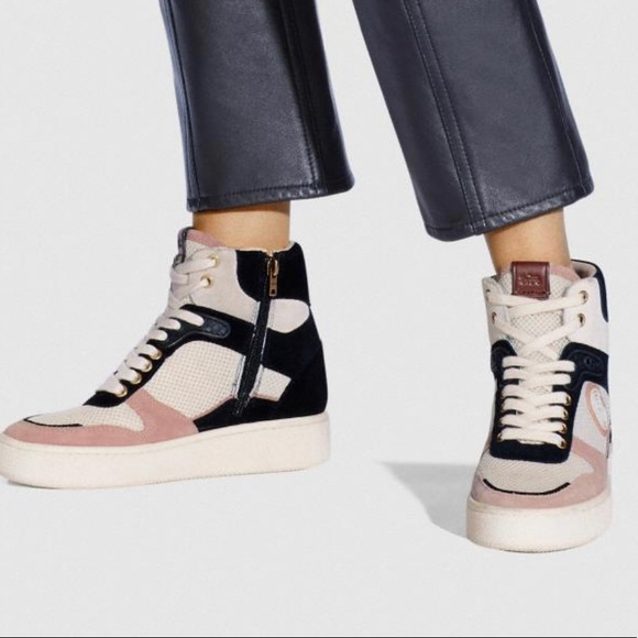 NWT Coach C220 high top sneakers - Picture 1 of 9